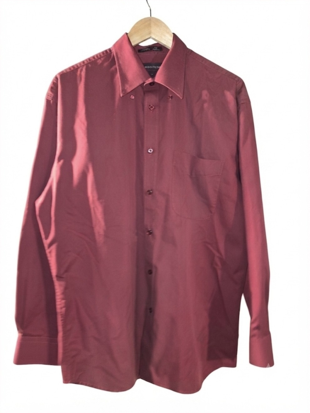 Nordstrom Men's Burgundy Long-Sleeve Dress Shirt